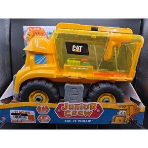CAT Junior Crew Fix-It Phillip Toy Truck With Tools For Kids Ages 2+ Teaching Co